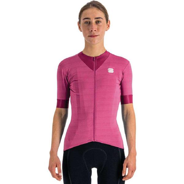 Sportful Fietsshirt Korte Mouwen Paars Dames - Kelly W Short Sleeve Jersey Cyclamen-L