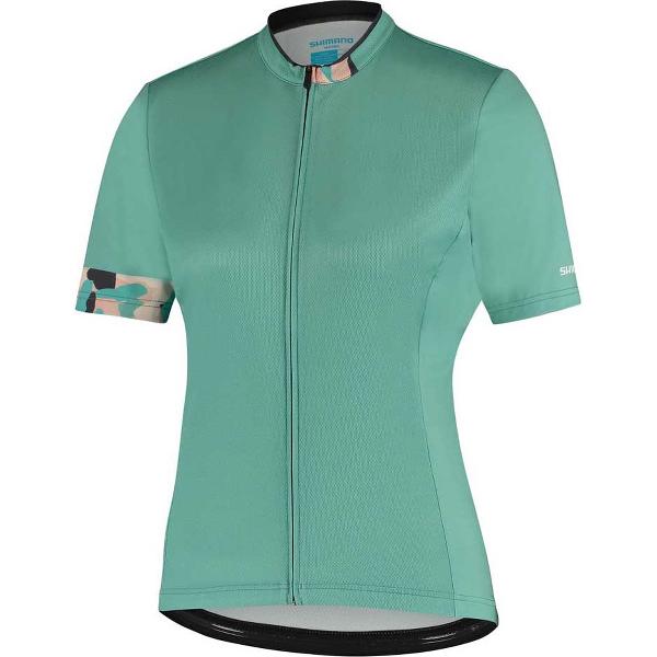 Shimano Mizuki Jersey Met Korte Mouwen Groen M Vrouw