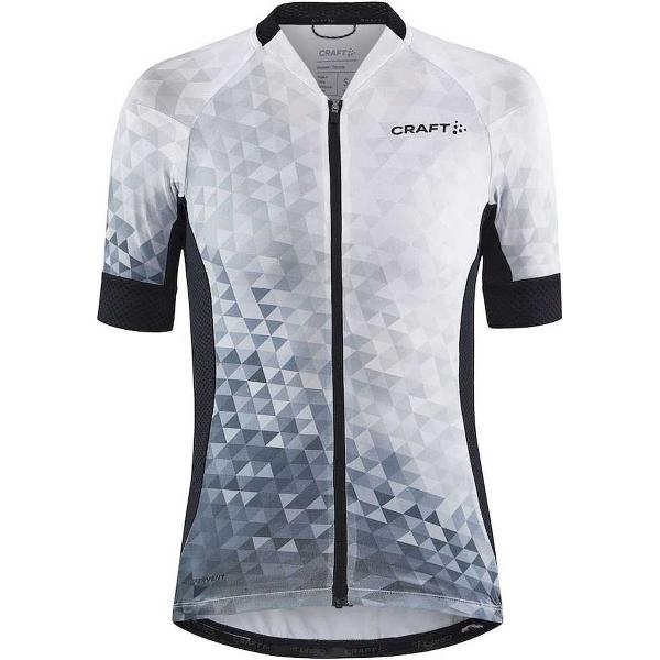 Craft Fietsshirt Korte Mouwen Dames Grijs Zwart - ADV ENDUR GRAPHIC JERSEY W MULTI BLACK-M