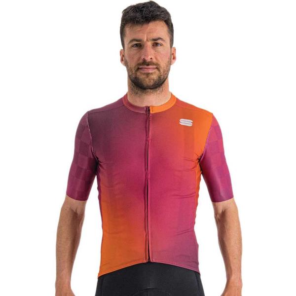 Sportful ROCKET Fietsshirt Cyclamen Carrot Prune - Mannen - maat L