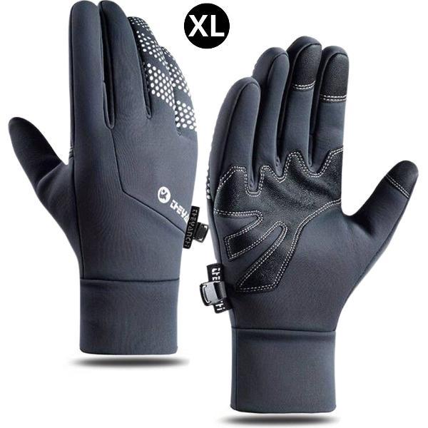 Bovista Winterhandschoen - Handschoenen - Touchscreen Handschoenen - Wielrenhandschoenen - Fietshandschoenen - Winter - Grijs - Maat XL