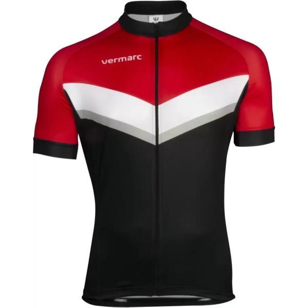 Vermarc Puntino Fietsshirt Korte Mouwen SP.L Heren Zwart/Rood Maat 6XL