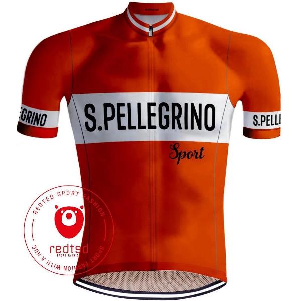 Retro Wielershirt San Pellegrino Oranje - REDTED - 4XL