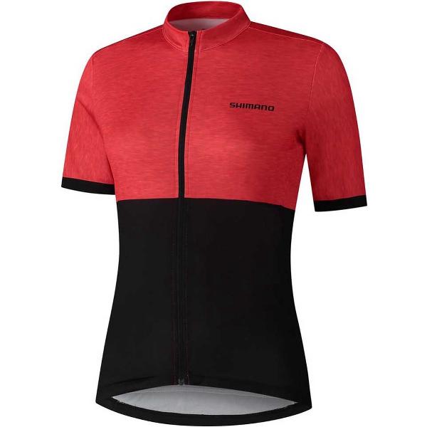 Shimano Element Jersey Met Korte Mouwen Rood S Vrouw