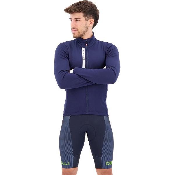 Castelli Entrata Thermal Jersey Met Korte Mouwen Blauw L Man