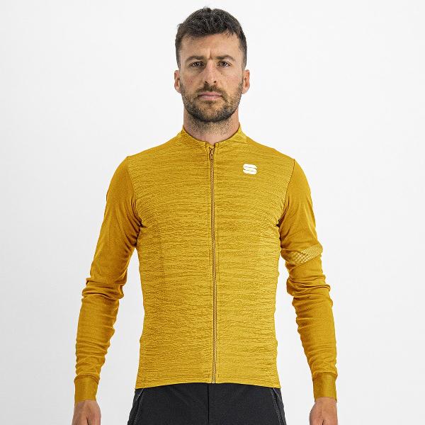 Sportful Fietsshirt lange mouwen heren Goud - SUPERGIARA THERMAL JERSEY DARK GOLD - XL