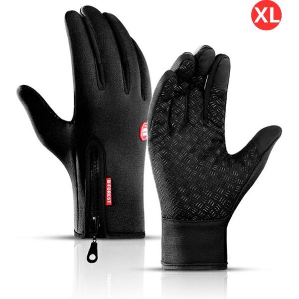 Livano Handschoenen - Touchscreen Handschoenen - Fietshandschoenen - Winter - Heren - Wielrenhandschoenen - Zwart - Maat XL