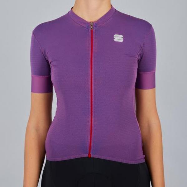 Sportful Fietsshirt korte mouwen Dames Paars - MONOCROM W JERSEY VICTORIAN PURPLE - M