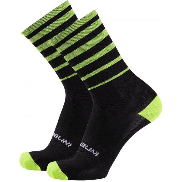 Nalini Fietssokken Zomer Unisex Zwart Fluo - GRAVEL SOCKS BLACK NEON YELLOW-XXL