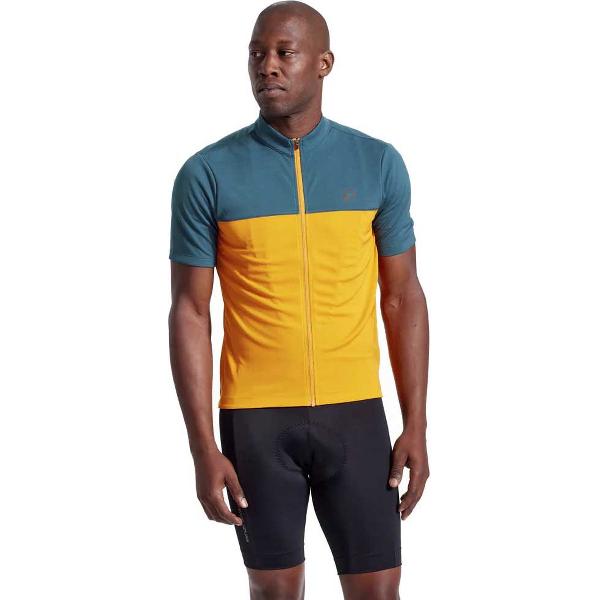 Pearl Izumi Quest Jersey Met Korte Mouwen Geel,Blauw XL Man