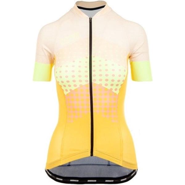 BIORACER VESPER DAMES WIELERSHIRT DORIS DOTS GEEL Maat S