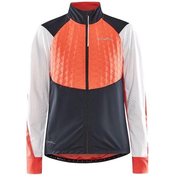 Craft Fietsjack Winter Dames Roze Grijs Zwart - ADV BIKE SUBZ LUMEN JACKET W SHOCK ASH WHITE-XL