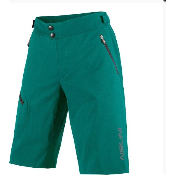 Nalini - Heren - Casual Fietsbroek zonder Fietsonderbroek - Groen - ADVENTURES SHORT - 4XL