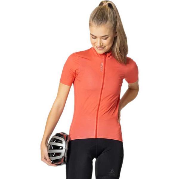 Odlo Zeroweight Jersey Met Korte Mouwen Oranje S Vrouw