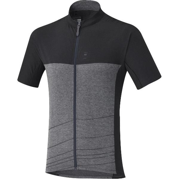 Shimano Trail Jersey Heren, raven Maat S