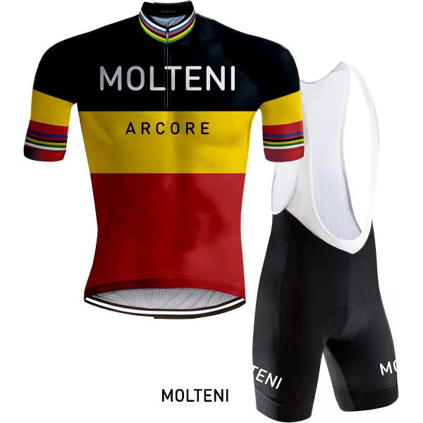 Retro Wielertenue Molteni Belgische Kampioen - REDTED (S)