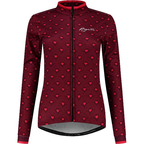 Rogelli Hearts Fietsjack Winter - Dames - Rood - Maat L