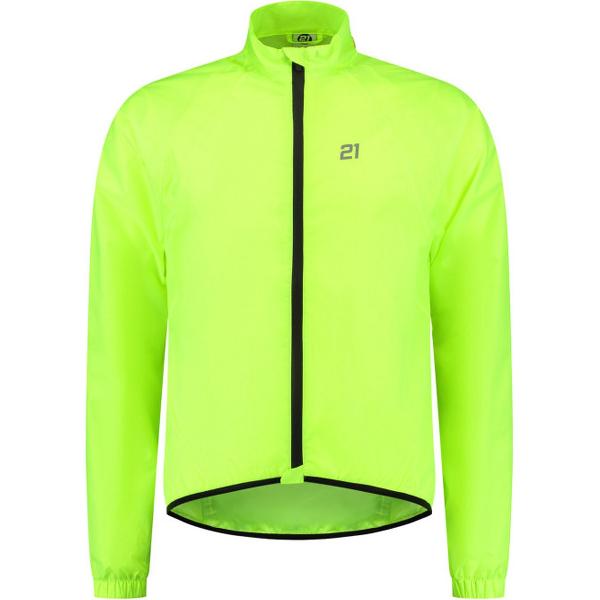 21Virages Pioggia Fiets regenjack waterdicht en getapete naden Unisex Fluo Geel - M