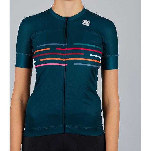 Sportful Short Sleeve Fietsshirt Dames - Groen - Maat L