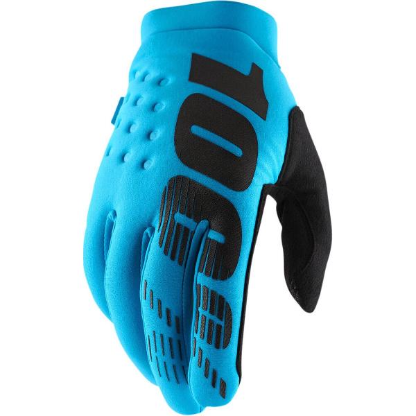 100% BRISKER cross bmx thermo handschoen | TURQUOISE BLAUW | XL