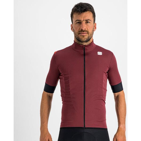 Sportful FIANDRE LIGHT NO RAIN fietsjas korte mouwen Red Wine - Mannen - maat S