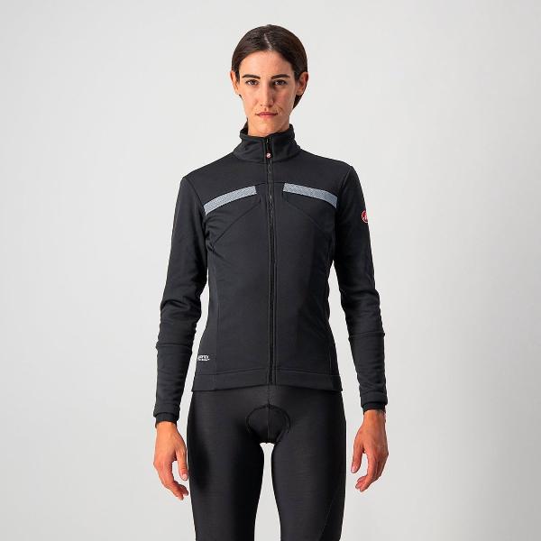 Castelli Fietsjack Lange mouwen Dames Zwart - Dinamica Jacket Light Black - L