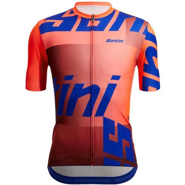 Santini Karma Logo Korte Mouwen Fietsshirt Oranje L Man