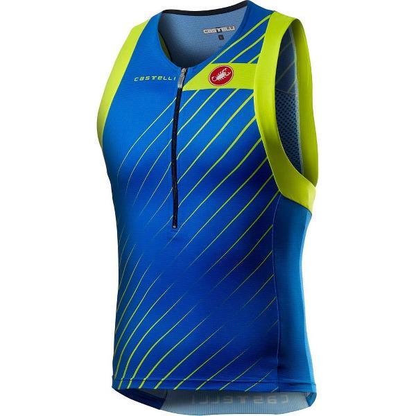 Castelli Free Tri Mouwloos Fietsshirt Blauw L Man