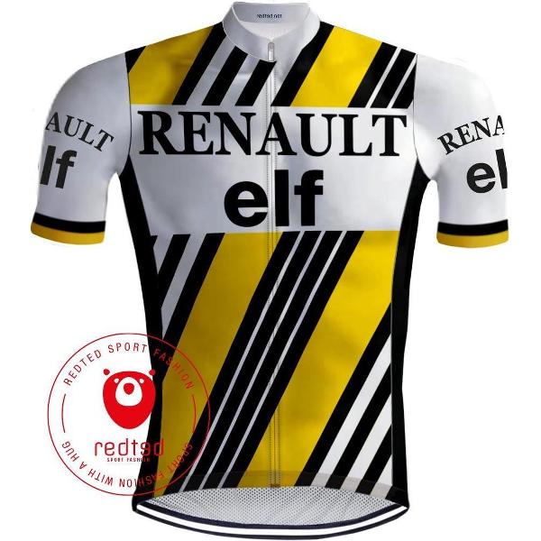 Retro Wielershirt Renault Elf geel - REDTED - XXL