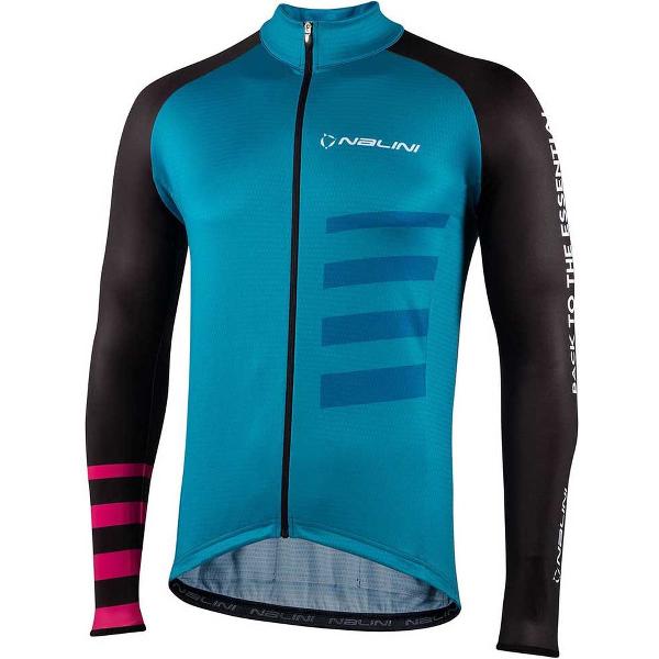 Nalini Stripes Jersey Met Lange Mouwen Blauw M Man