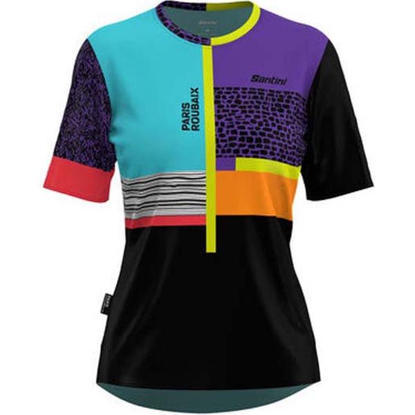 Santini Paris Roubaix Forger Des Heroes T-shirt Met Korte Mouwen Zwart XL Vrouw