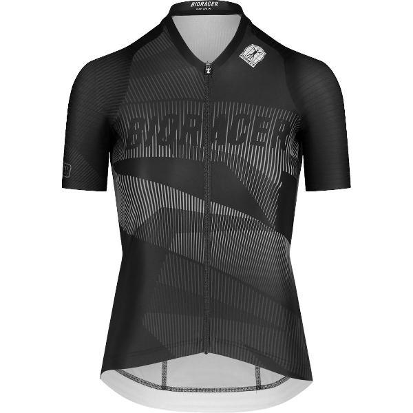 BIORACER Fietsshirt Dames Korte Mouw - New! Zomercollectie 2024 - Model 'Icon' - Zwart - Maat M - Fietskleding Dames