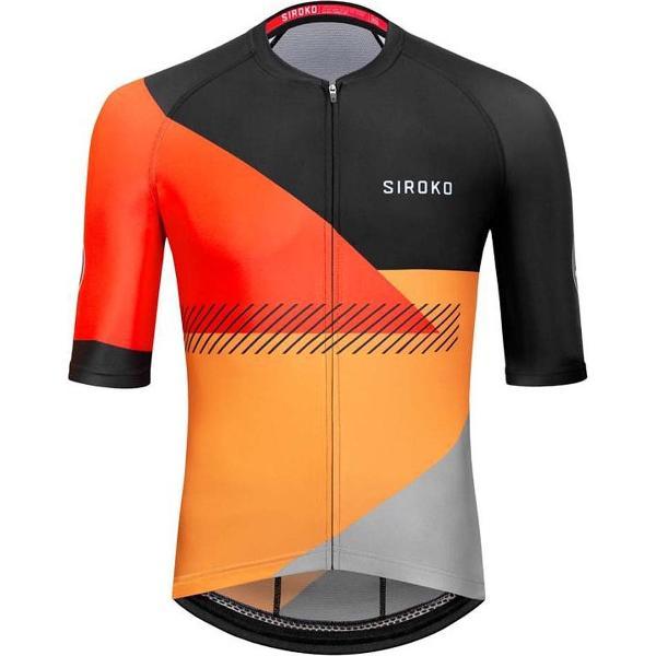 Siroko M2 California Korte Mouwen Fietsshirt Oranje XS Man