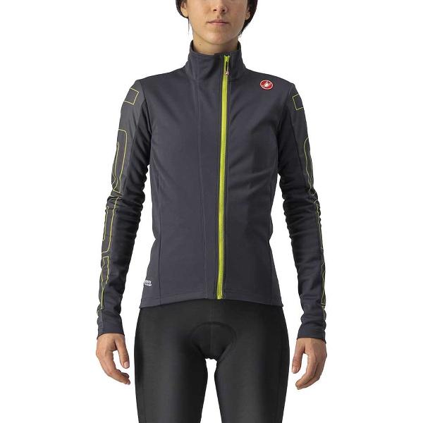 Castelli TRANSITION fietsjas Dames DARK GRAY/BRILLIANT YELLOW - Vrouwen - maat S