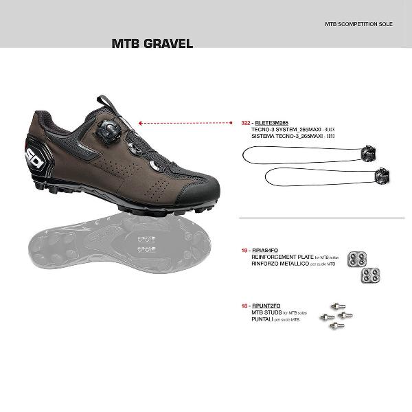 Sidi MTB Gravel ZWART - Maat 48