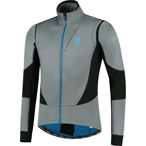 Rogelli Brave Fietsjack Winter - Heren - Grijs, Zwart, Blauw - Maat S