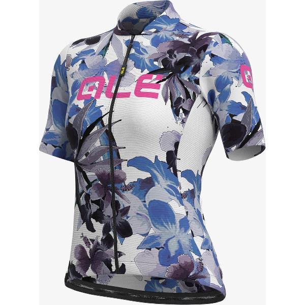 Ale Dames Fietsshirt Korte Mouwen Solid Bouquet - Wit - XXXL - Valt klein