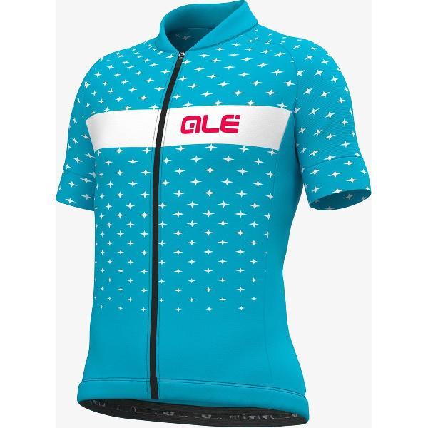 Ale Jeugd Fietsshirt Korte Mouwen Stars - Turquoise - M - Valt klein