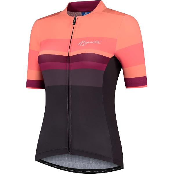 Rogelli Calm Fietsshirt - Korte Mouwen - Dames - Grijs, Coral - Maat S