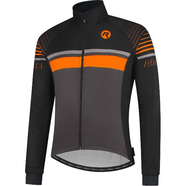 Rogelli Hero Fietsjack Winter - Heren - Grijs, Zwart, Oranje - Maat S