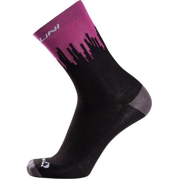 Nalini - Unisex - Fietssokken Winter - Warme Wielrensokken - Thermo - Roze - Zwart - COLOR COOLMAX SOCKS - XXL