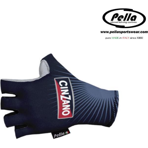 Cinzano Lycra Fietshandschoen blauw - M