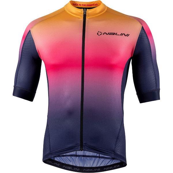 Nalini fietsshirt korte mouwen heren Blauw Fucsia BAS SPEED JERSEY - XL