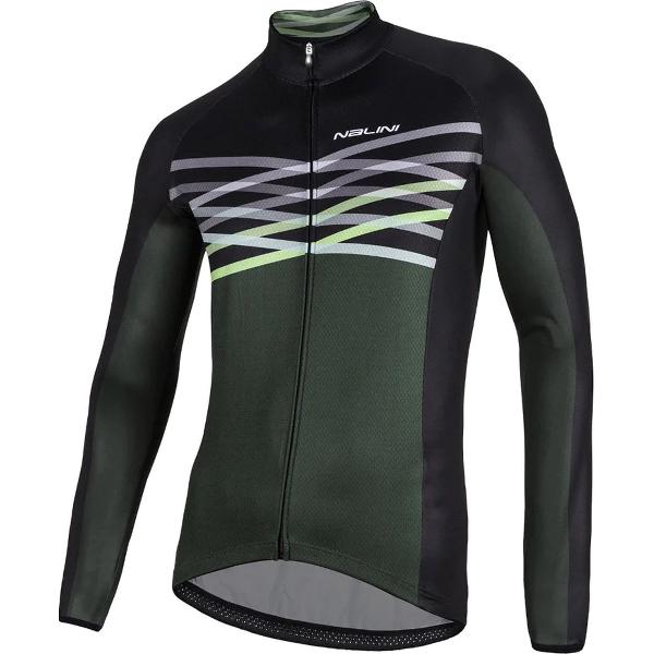 Nalini Merak fietsshirt lange mouwen Groen Maat L