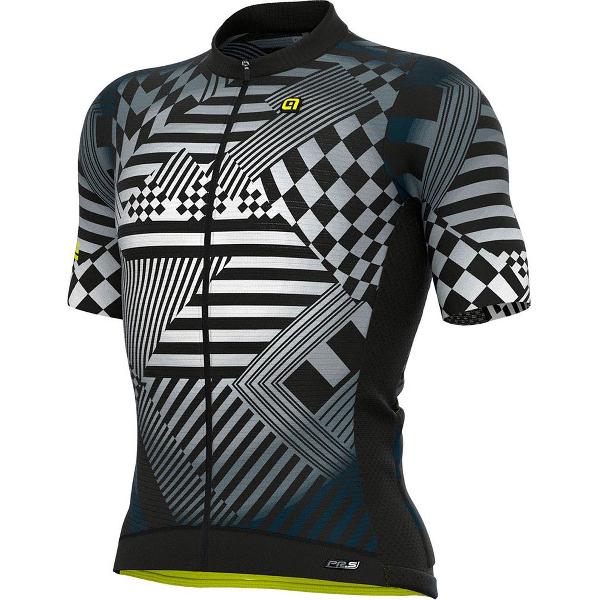 Ale Fietsshirt Korte Mouwen PRS Checker - Grijs - S - Valt klein