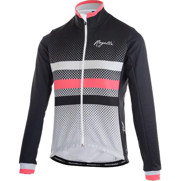 Rogelli Dot Fietsjack - Maat S - Vrouwen - grijs/wit/roze