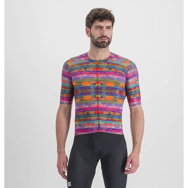 Sportful Glitch Bomber Jersey - Multicolor Pink