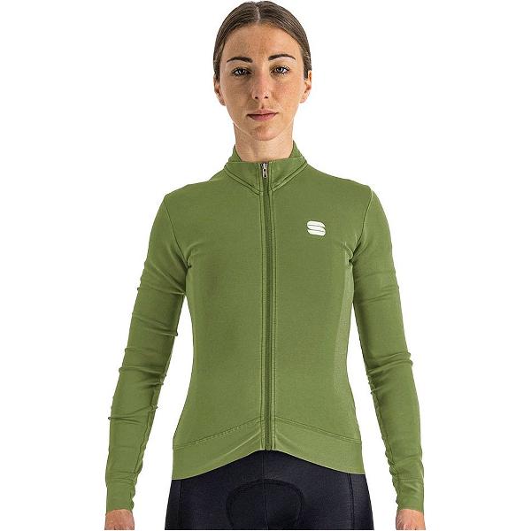 Sportful Monocrom Thermische Jersey Met Lange Mouwen Groen S Vrouw