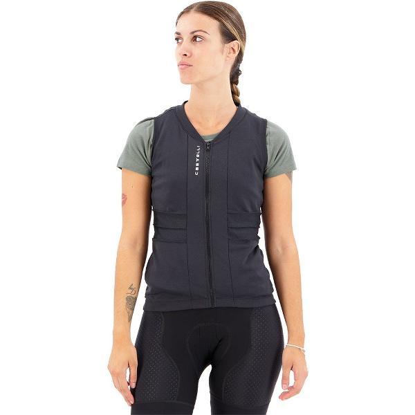 Castelli Fietsshirt Mouwloos Dames Zwart Wit - CASTELLI ANIMA 4 SLEEVELESS LIGHT BLACK IVORY - S