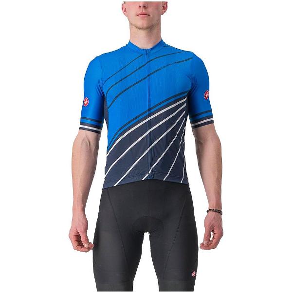 Castelli Speed Strada Jersey Met Korte Mouwen Blauw XL Man